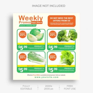 طرح لایه باز پست اینستاگرام فروش سبزیجات