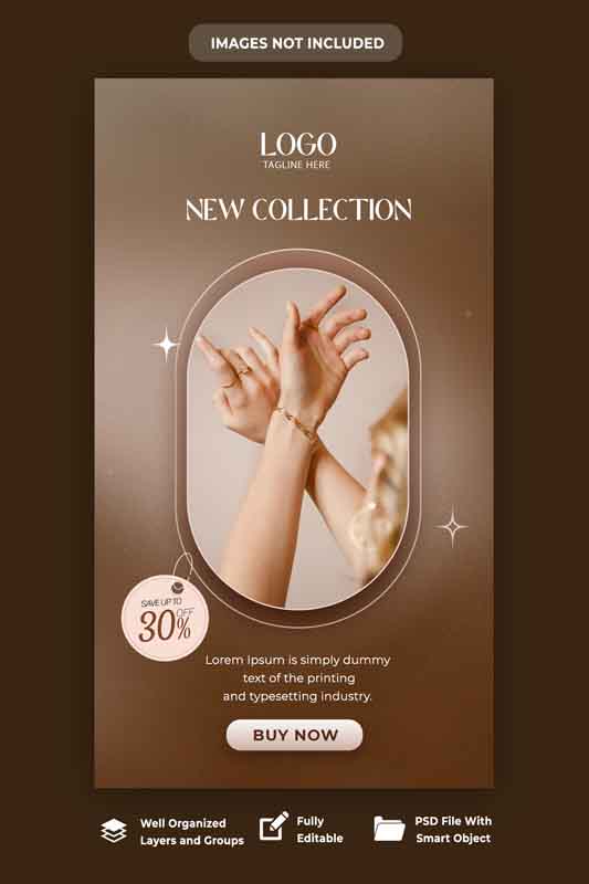 طرح لایه باز استوری اینستاگرام