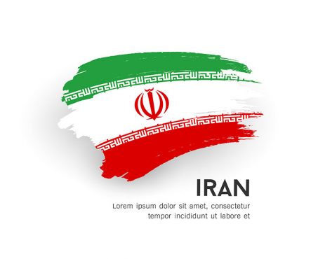 وکتور نقاشی آبرنگی پرچم ایران