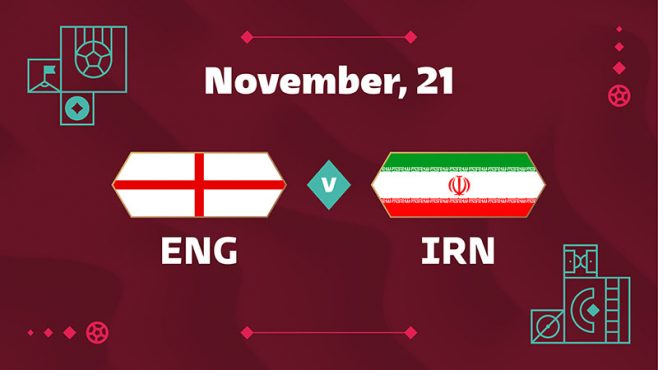 وکتور فوتبال ایران و انگلیس جام جهانی قطر
