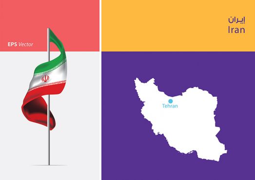 وکتور پرچم و نقشه ایران