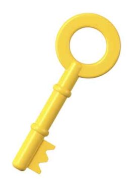 آیکون سه بعدی کلید طلایی